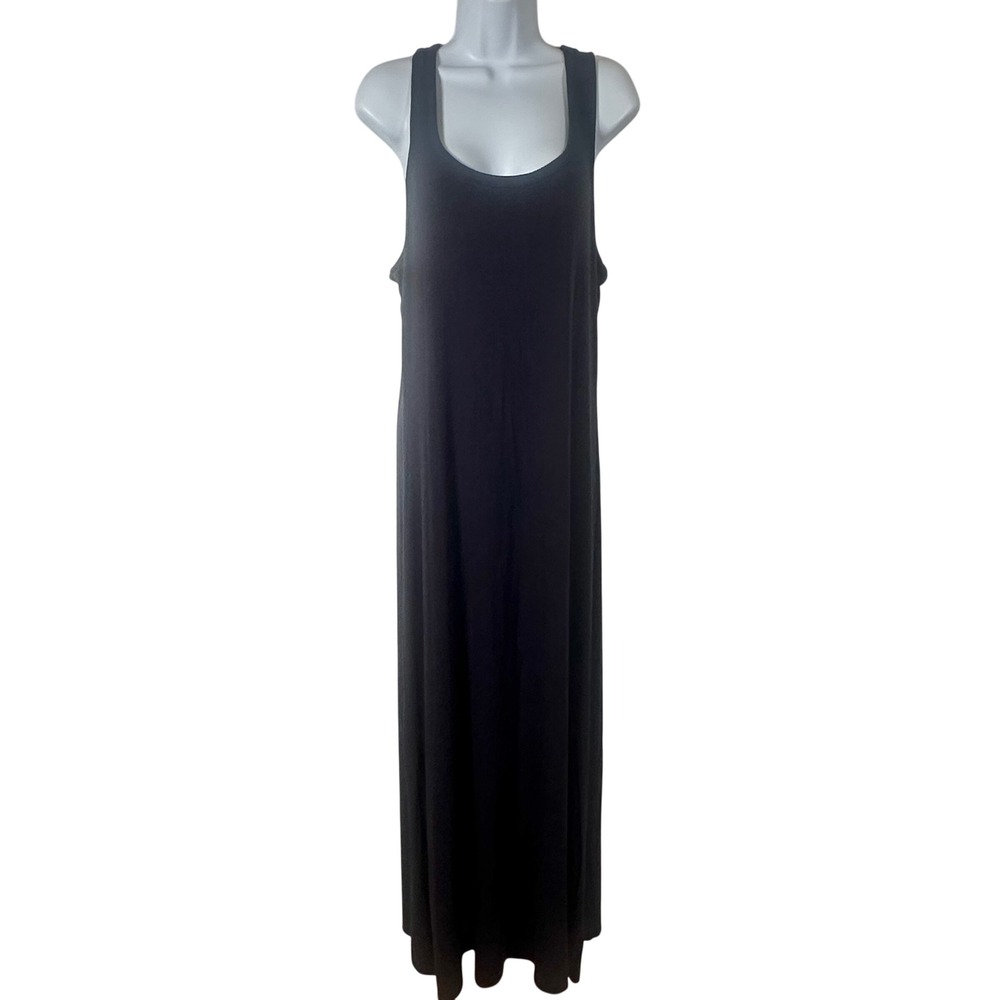 Daily Ritual Long Ribbed Racerback Tank Maxi Dress Medium Dark Blue